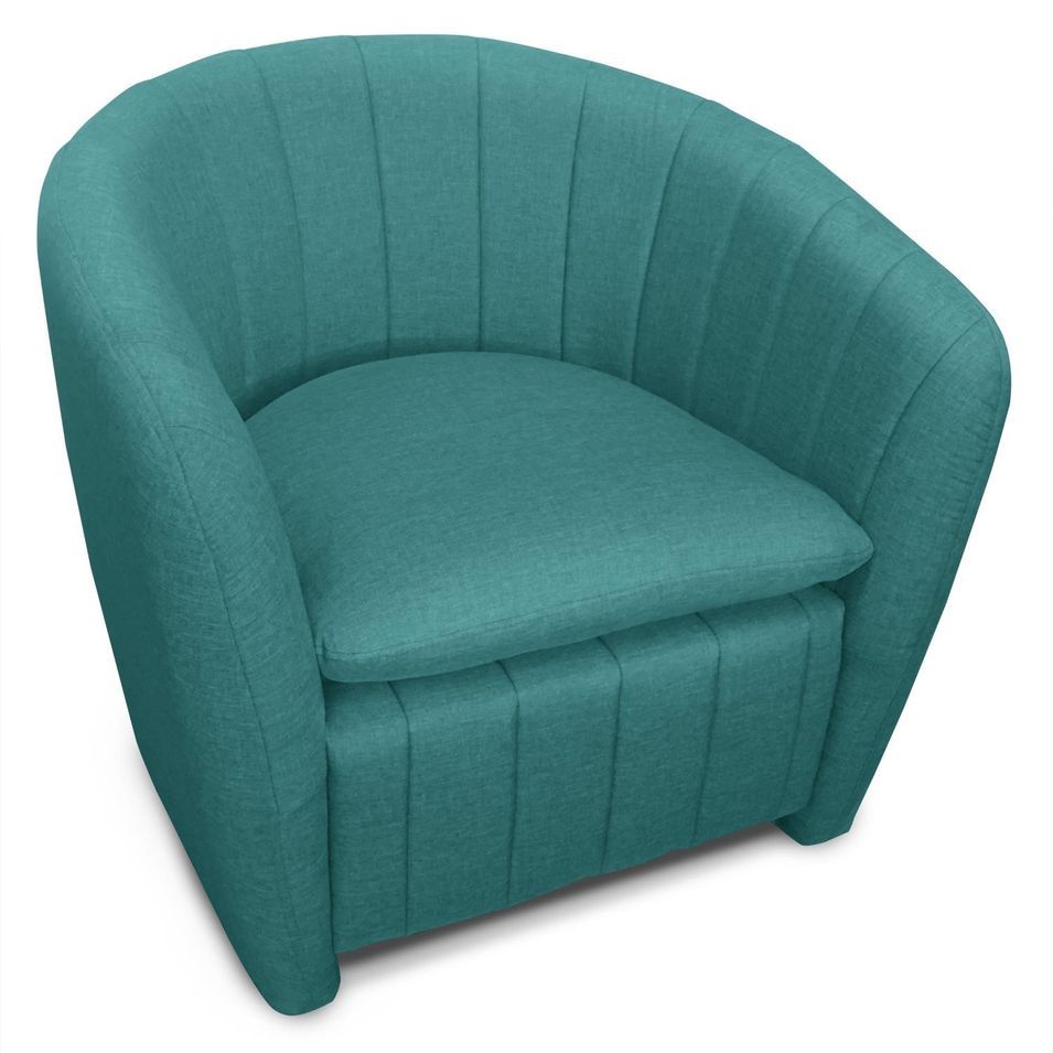 Fauteuil tissu bleu Kapton - Photo n°1