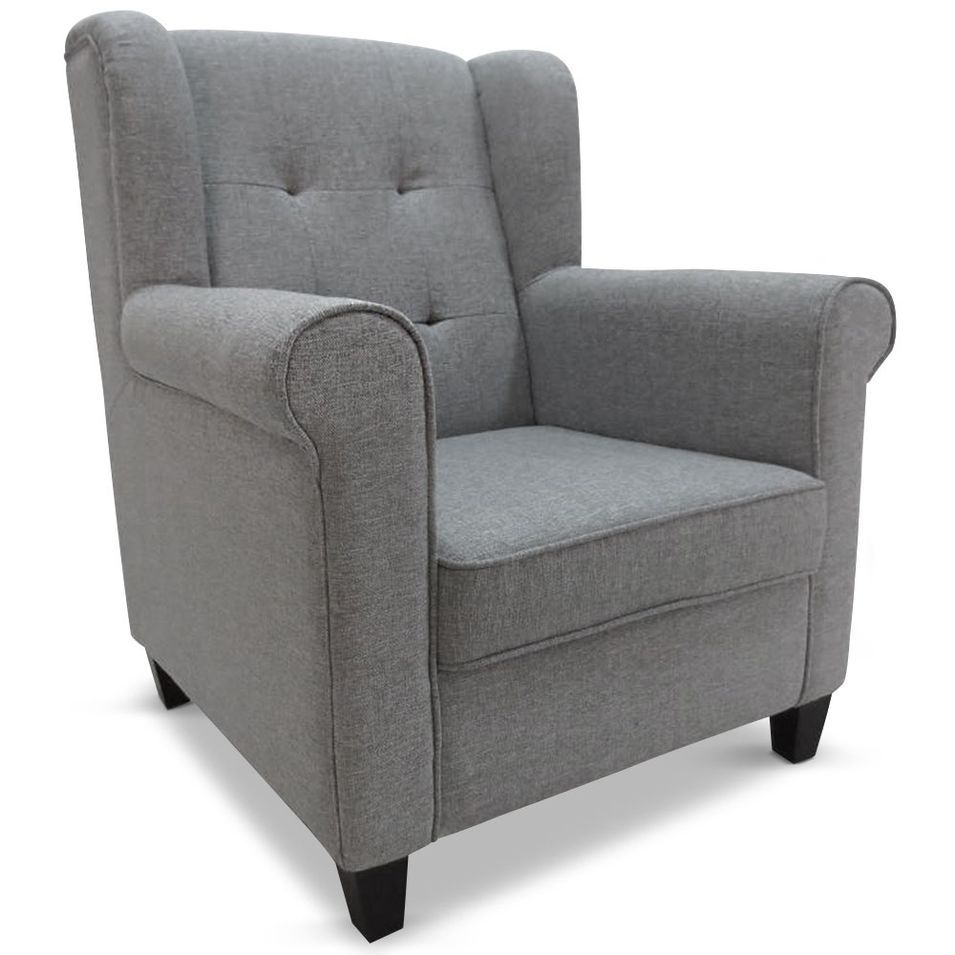 Fauteuil Tissu Gris bergère - Photo n°1