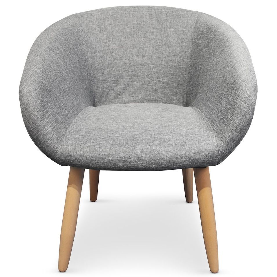 Fauteuil Tissu Gris Fast - Photo n°1
