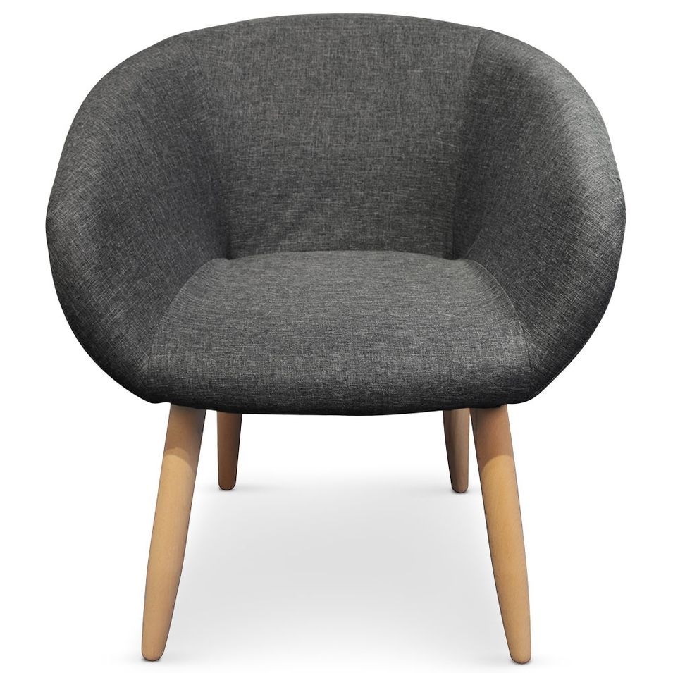 Fauteuil Tissu Gris foncé Fast - Photo n°1