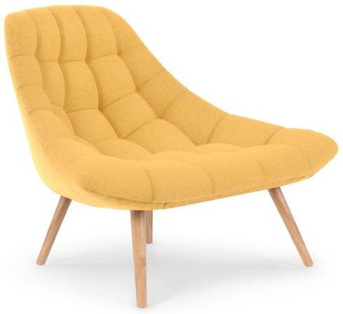 Fauteuil tissu jaune Danny - Lot de 2 - Photo n°1