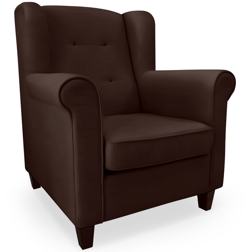 Fauteuil Tissu Marron bergère - Photo n°1