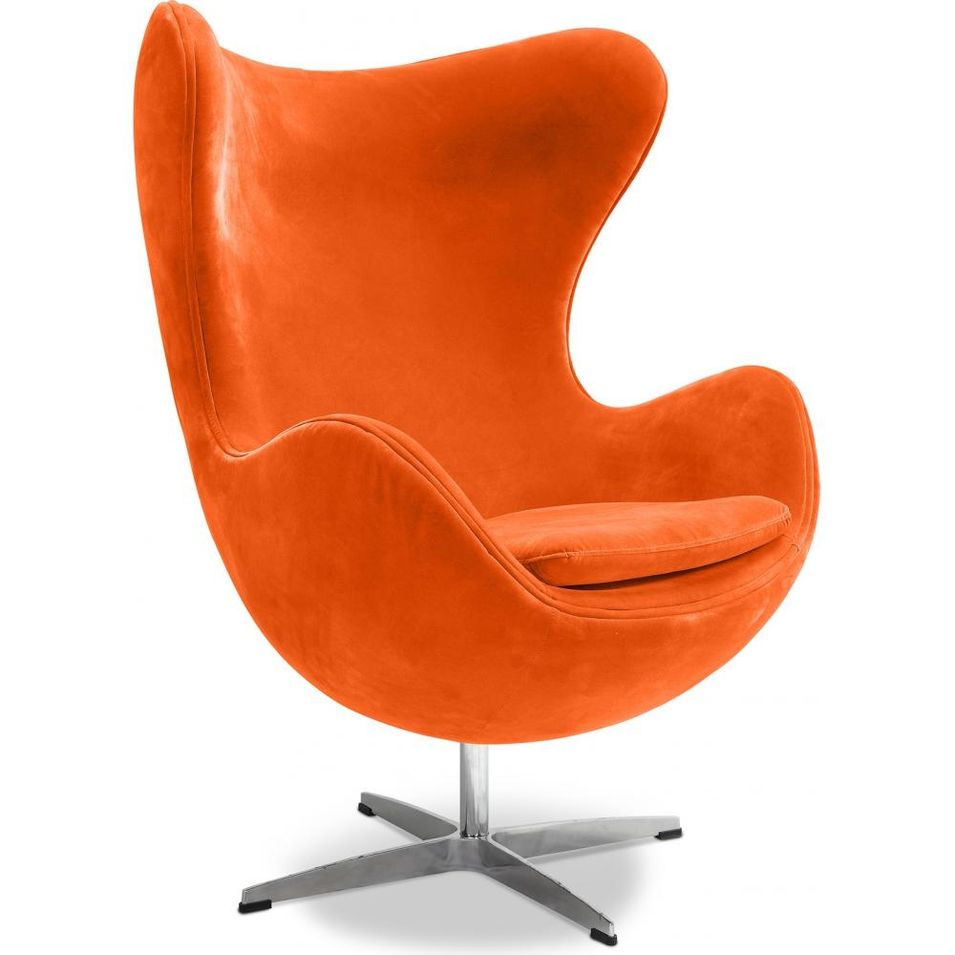 Fauteuil tissu orange Ego - Photo n°1