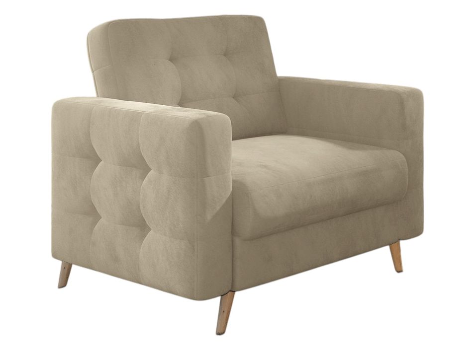 Fauteuil velours ANSKA - Photo n°1