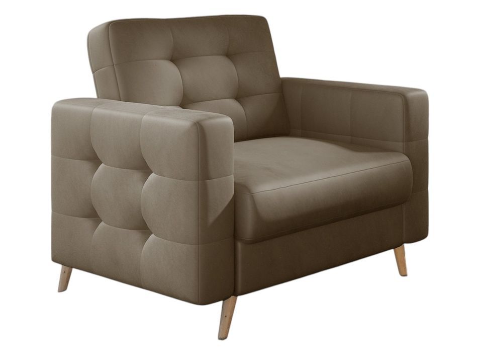 Fauteuil velours ANSKA - Photo n°1