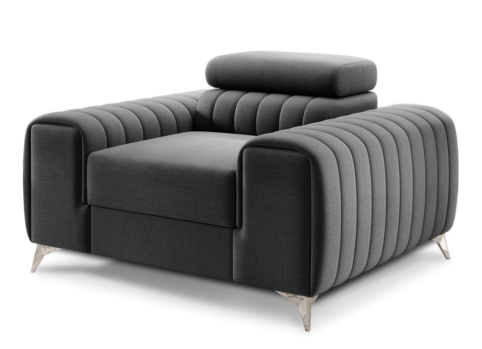 Fauteuil velours LOZA - Confort et design moderne - Photo n°1