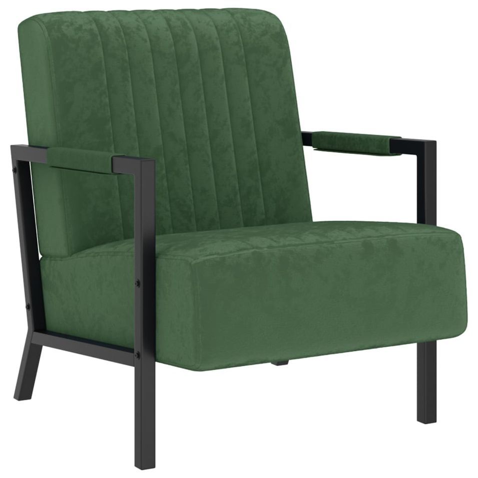 Fauteuil Vert foncé Velours 2 - Photo n°1