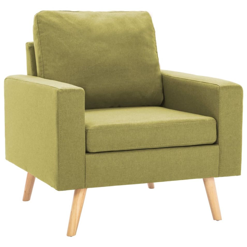 Fauteuil Vert Tissu Louva - Photo n°1