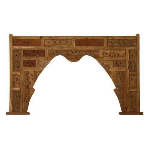 Fenêtre orientale teck massif clair Diva 240 cm - Photo n°1