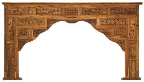 Fenêtre orientale teck massif clair Diva 247 cm - Photo n°1