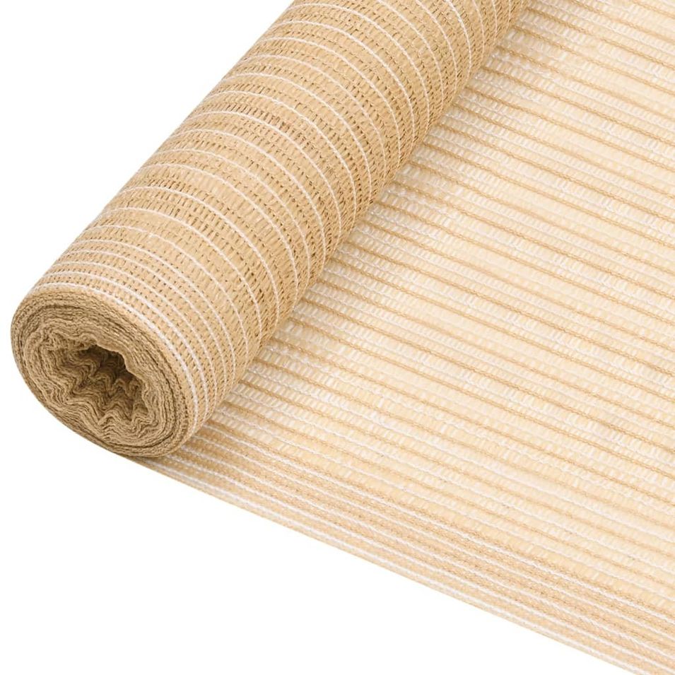 Filet brise-vue Beige 2x50 m PEHD 195 g/m² - Photo n°1