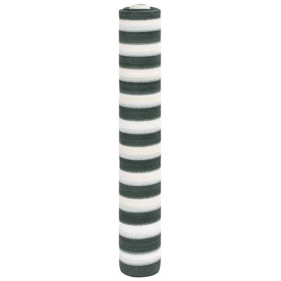 Filet brise-vue vert et blanc 1x10 m PEHD 150 g/m² - Photo n°1