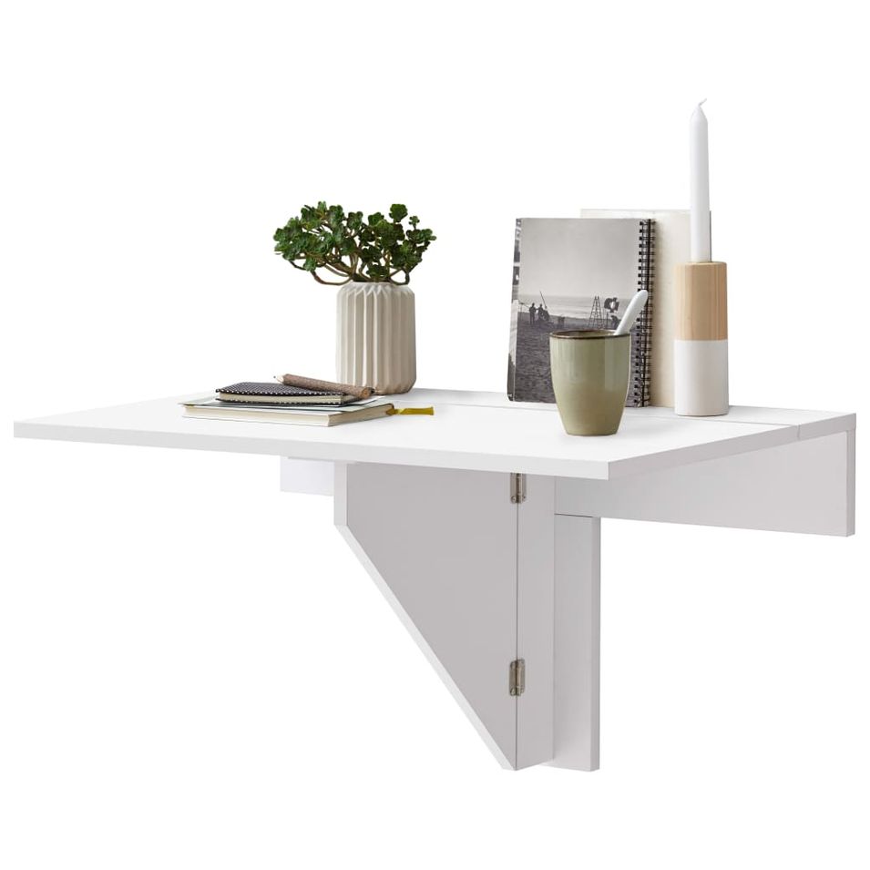 FMD Table à abattant murale Blanc - Photo n°1