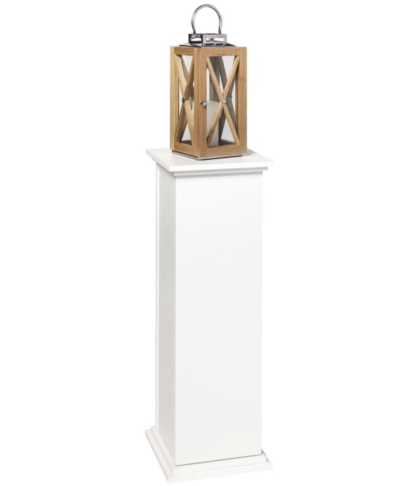 FMD Table d'appoint avec porte 88,5 cm Blanc 2 - Photo n°1