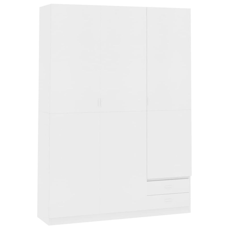 Garde-robe à 3 portes Blanc 120x50x180 cm - Photo n°1