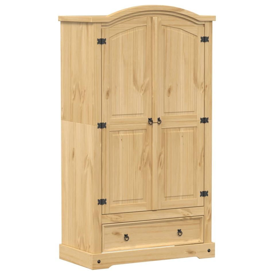 Garde-robe Corona 102x52x186 cm bois de pin massif - Photo n°1
