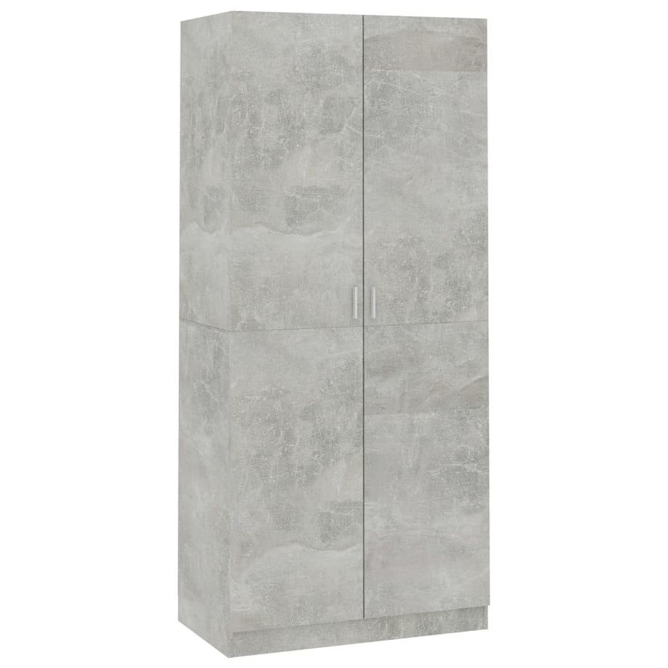 Garde-robe Gris béton 90x52x200 cm - Photo n°1