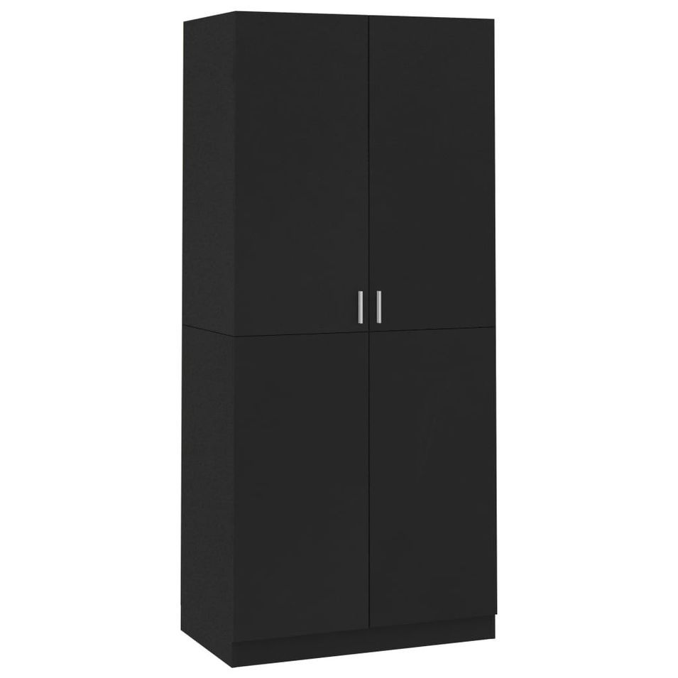 Garde-robe Noir 90x52x200 cm - Photo n°1