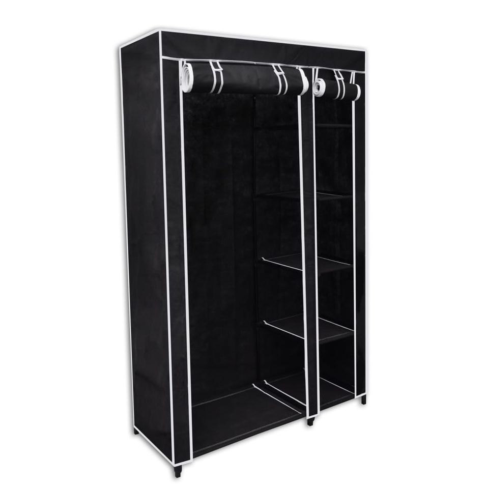 Garde-robe pliable Noir 110 x 45 x 175 cm - Photo n°1