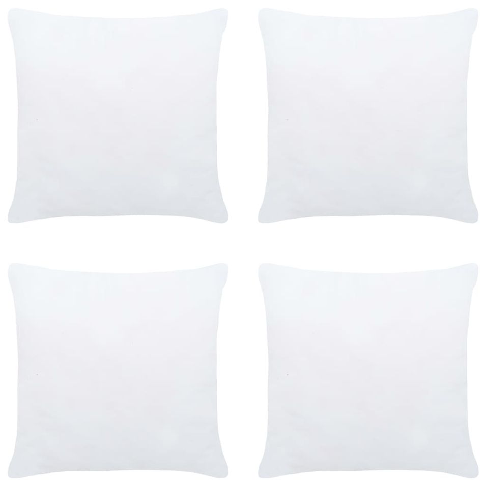 Garnitures de coussin 4 pcs 30x30 cm Blanc - Photo n°1