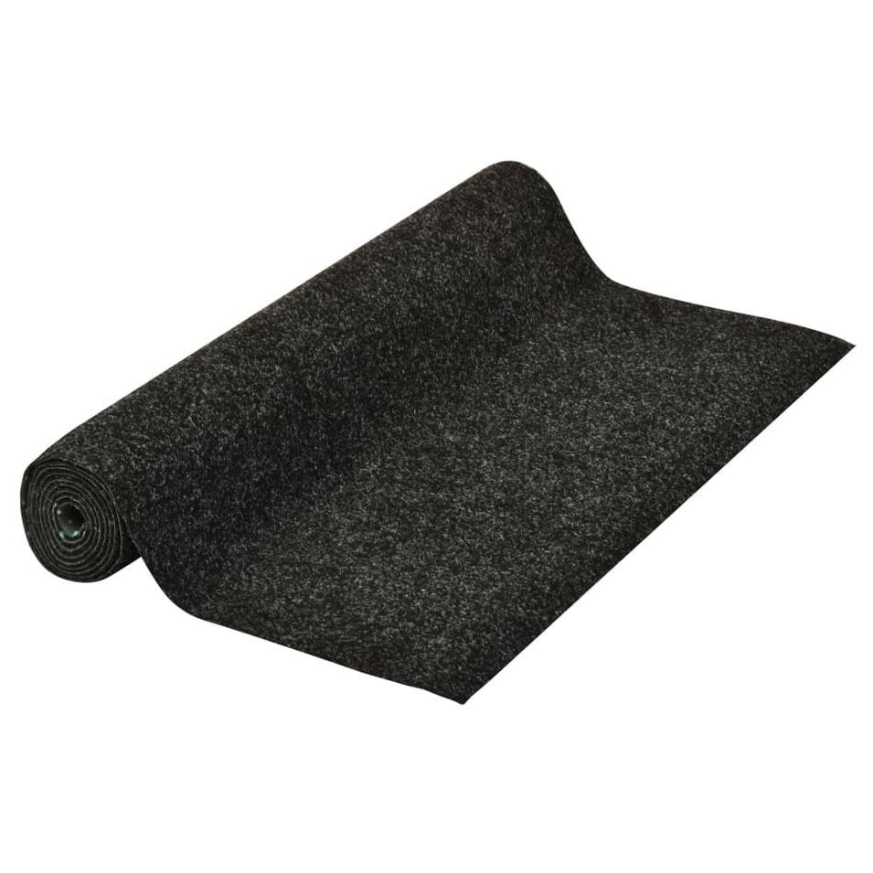 Gazon artificiel avec picots 5x1 m Anthracite - Photo n°1