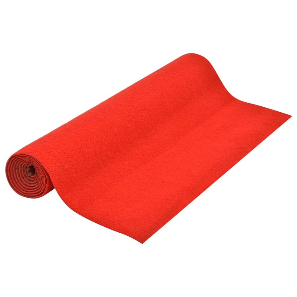 Gazon artificiel avec picots 5x1 m Rouge - Photo n°1