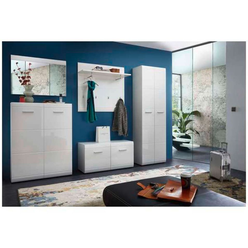 Germania Panneau de porte-manteau Adana Blanc 3575-84 - Photo n°1