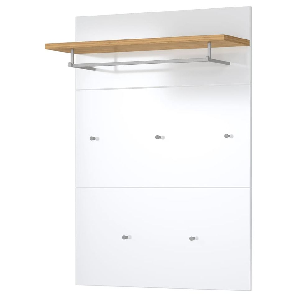 Germania Panneau de porte-manteau GW-Frisco 75x30x110 cm Blanc - Photo n°1