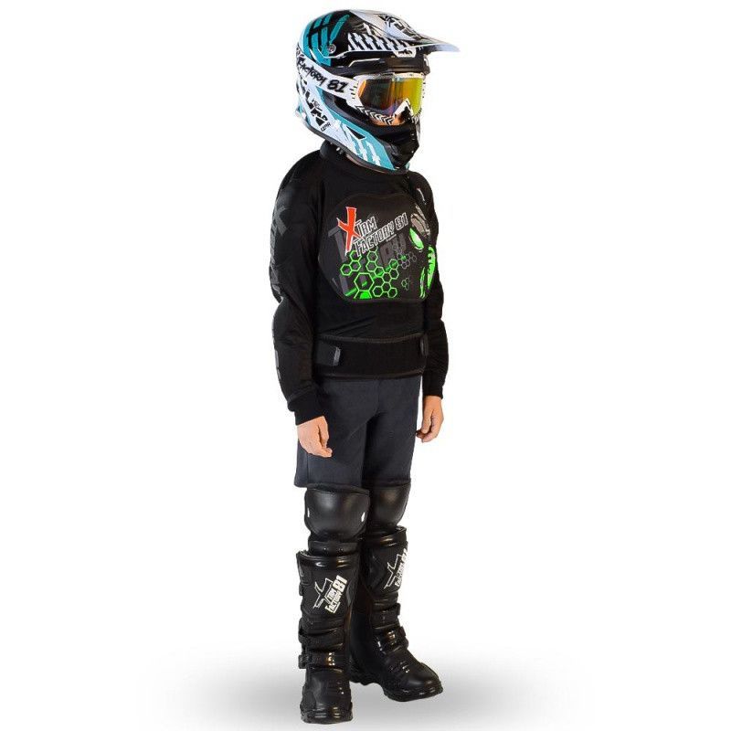 Gilet de protection enfant pour moto et quad vert Xtm factory - Photo n°1