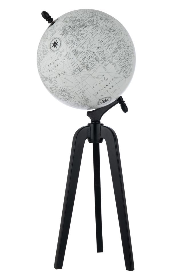 GLOBE SUR PIED BOIS GRIS/NOIR EXTRA LARGE - Photo n°1
