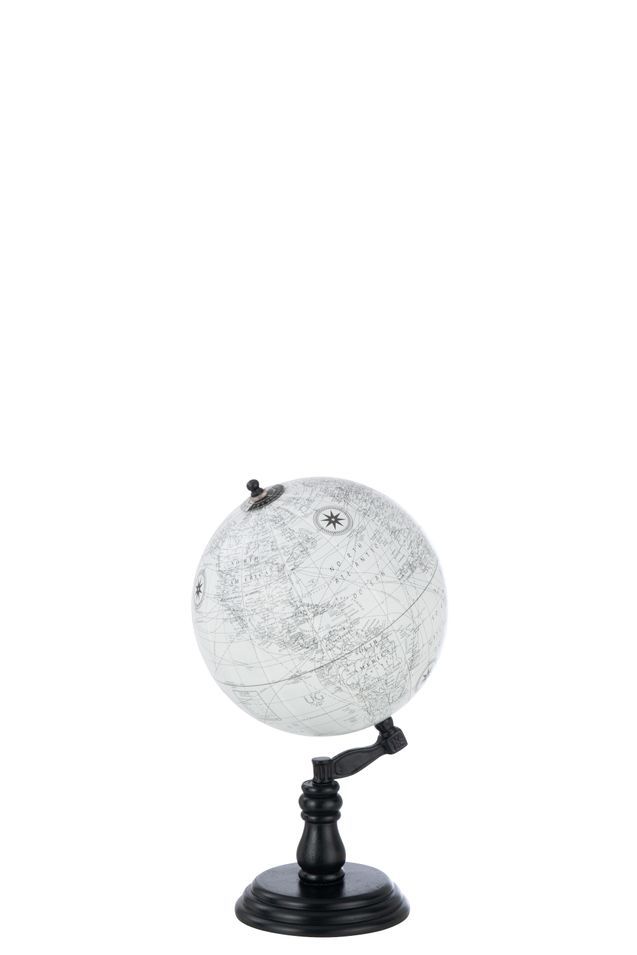 GLOBE SUR PIED BOIS GRIS/NOIR MEDIUM - Photo n°1