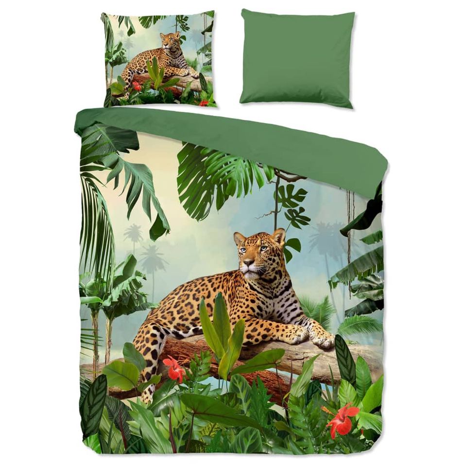 Good Morning Housse de couette JUNGLE 240x200/220 cm Multicolore - Photo n°1