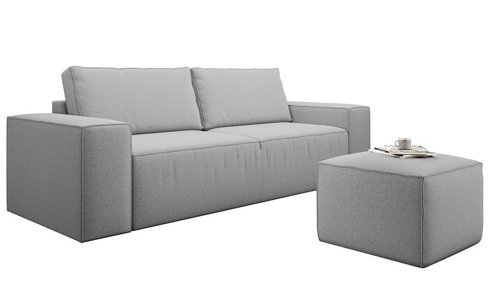 Grand canapé convertible en tissu WILACE - Confort moderne et élégant - Photo n°1