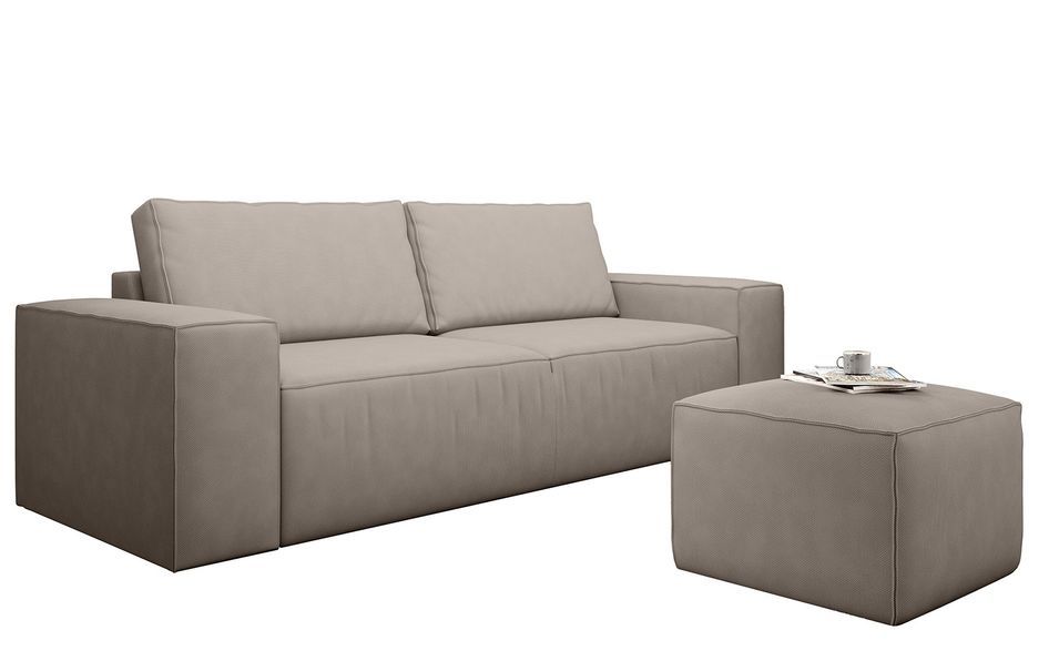 Grand canapé convertible en tissu WILACE - Confort moderne et élégant - Photo n°1