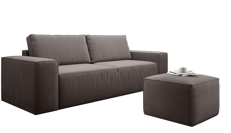 Grand canapé convertible en tissu WILACE - Confort moderne et élégant - Photo n°1