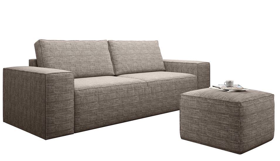 Grand canapé convertible en tissu WILACE - Confort moderne et élégant - Photo n°1