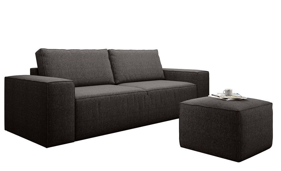 Grand canapé convertible en tissu WILACE - Confort moderne et élégant - Photo n°1