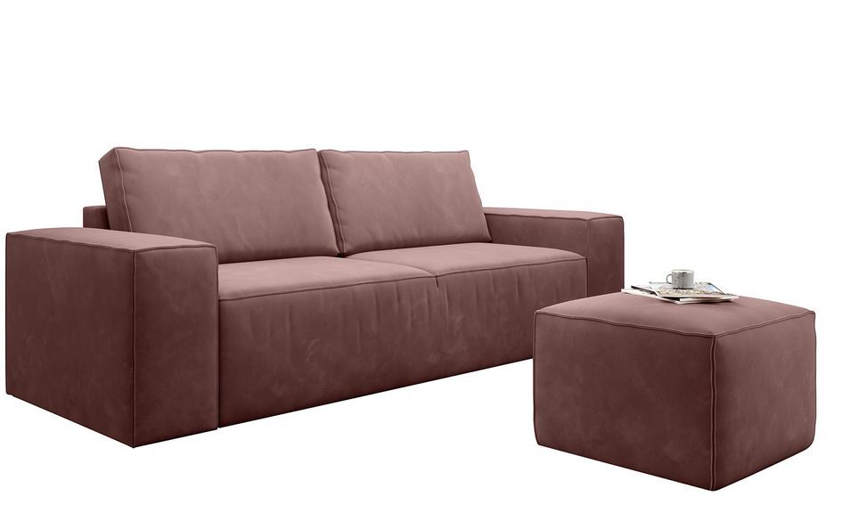 Grand canapé convertible en tissu WILACE - Confort moderne et élégant - Photo n°1