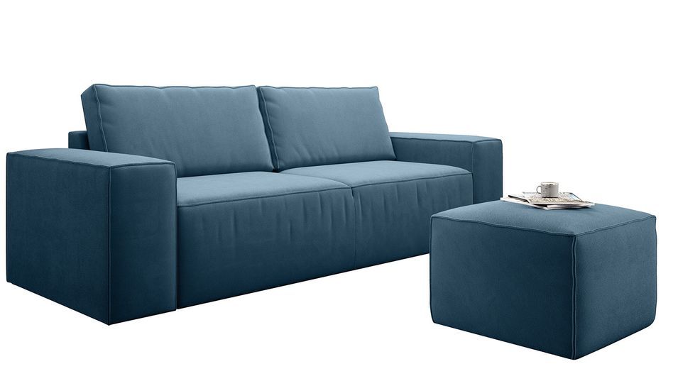 Grand canapé convertible en tissu WILACE - Confort moderne et élégant - Photo n°1