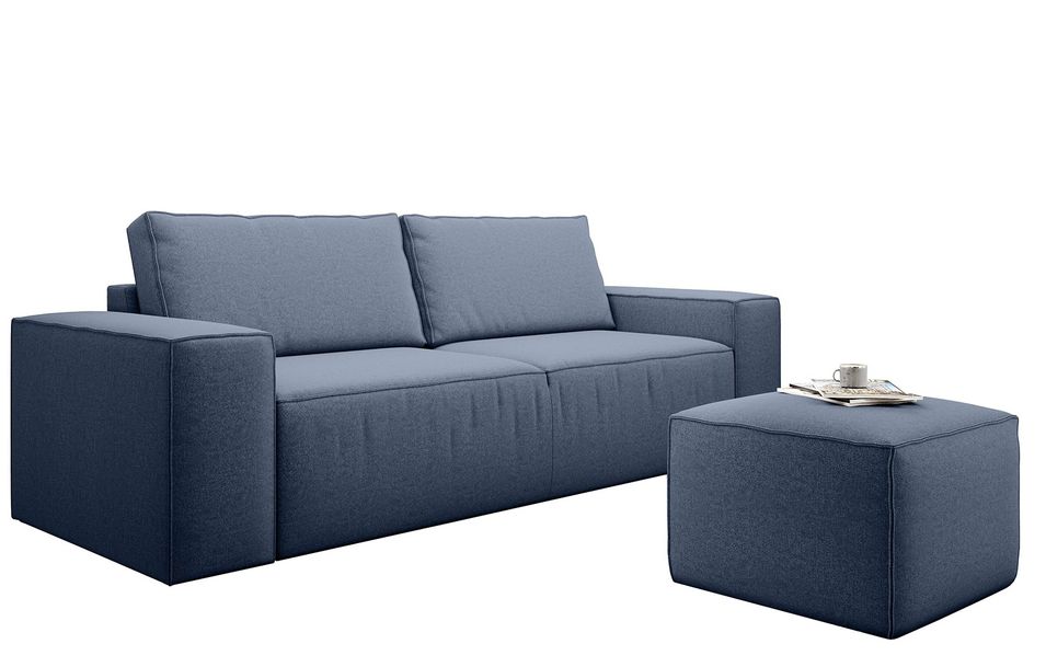 Grand canapé convertible en tissu WILACE - Confort moderne et élégant - Photo n°1