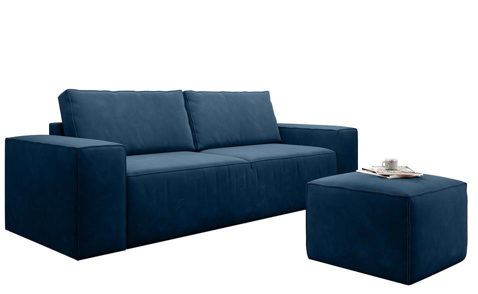 Grand canapé convertible en tissu WILACE - Confort moderne et élégant - Photo n°1