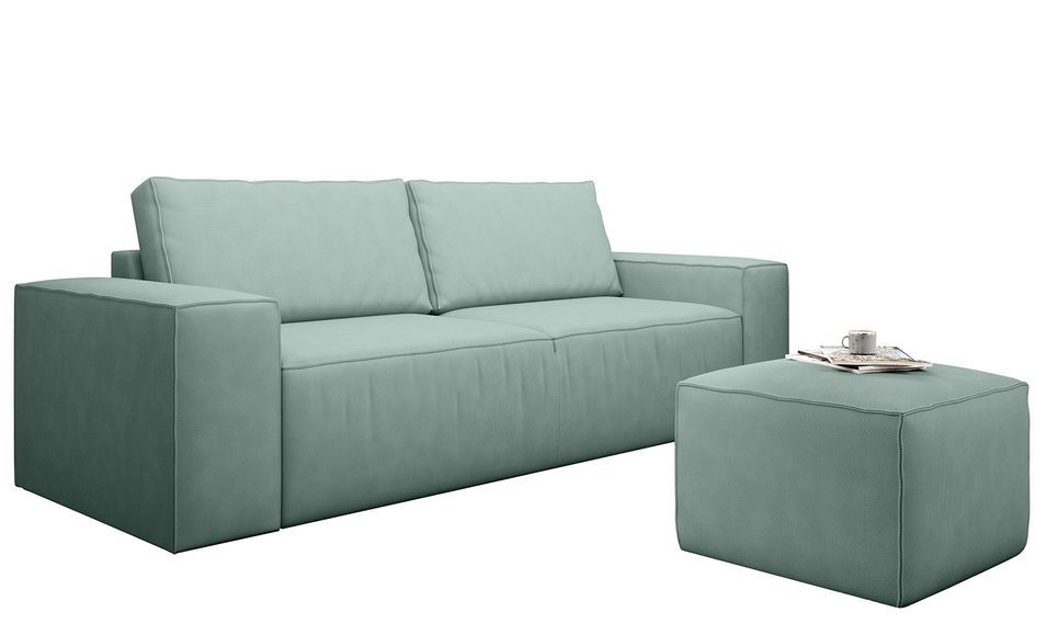 Grand canapé convertible en tissu WILACE - Confort moderne et élégant - Photo n°1