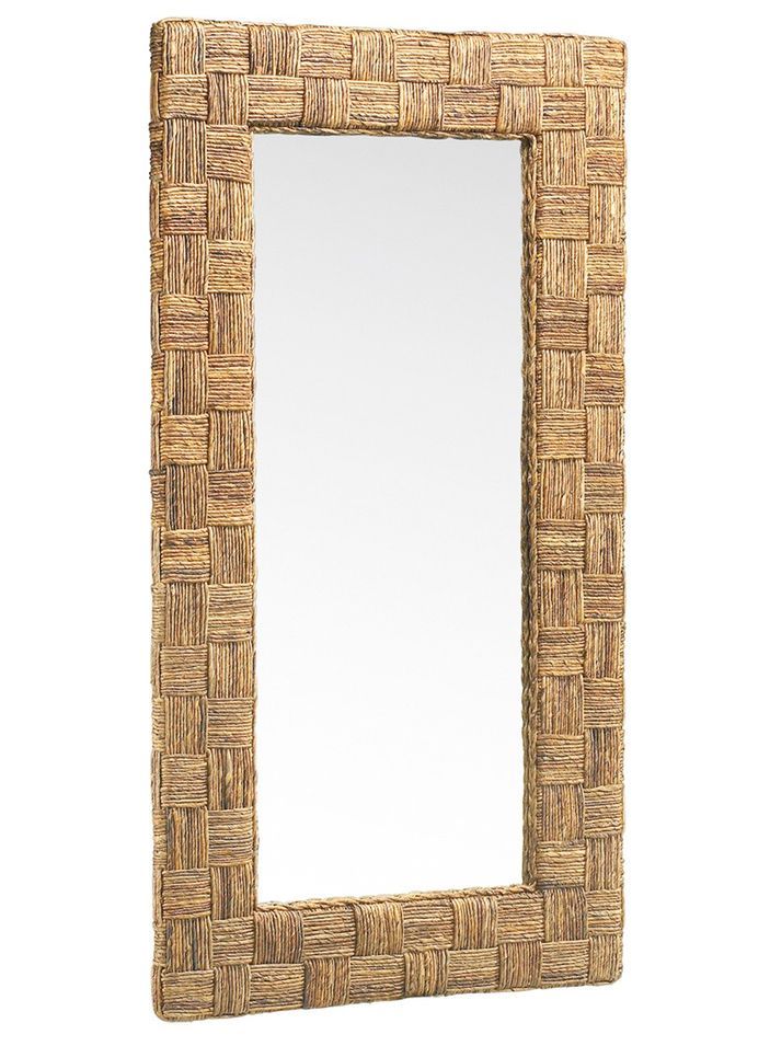 Grand miroir en rotin VAZO - L 80 x H 150 cm - Photo n°1