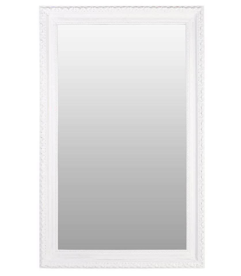 Grand miroir blanc en bois d’eucalyptus DIKA - L 110 x H 180 cm - Photo n°1
