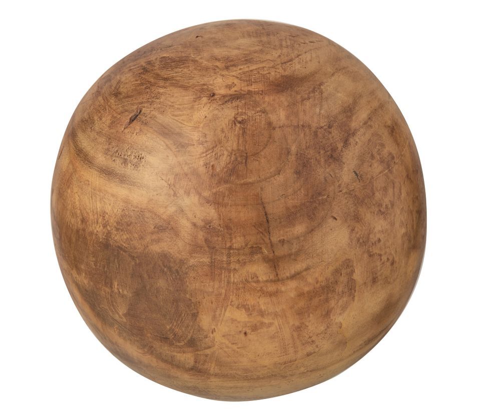 Grande balle en bois massif marron Paulina D 20 cm - Photo n°1
