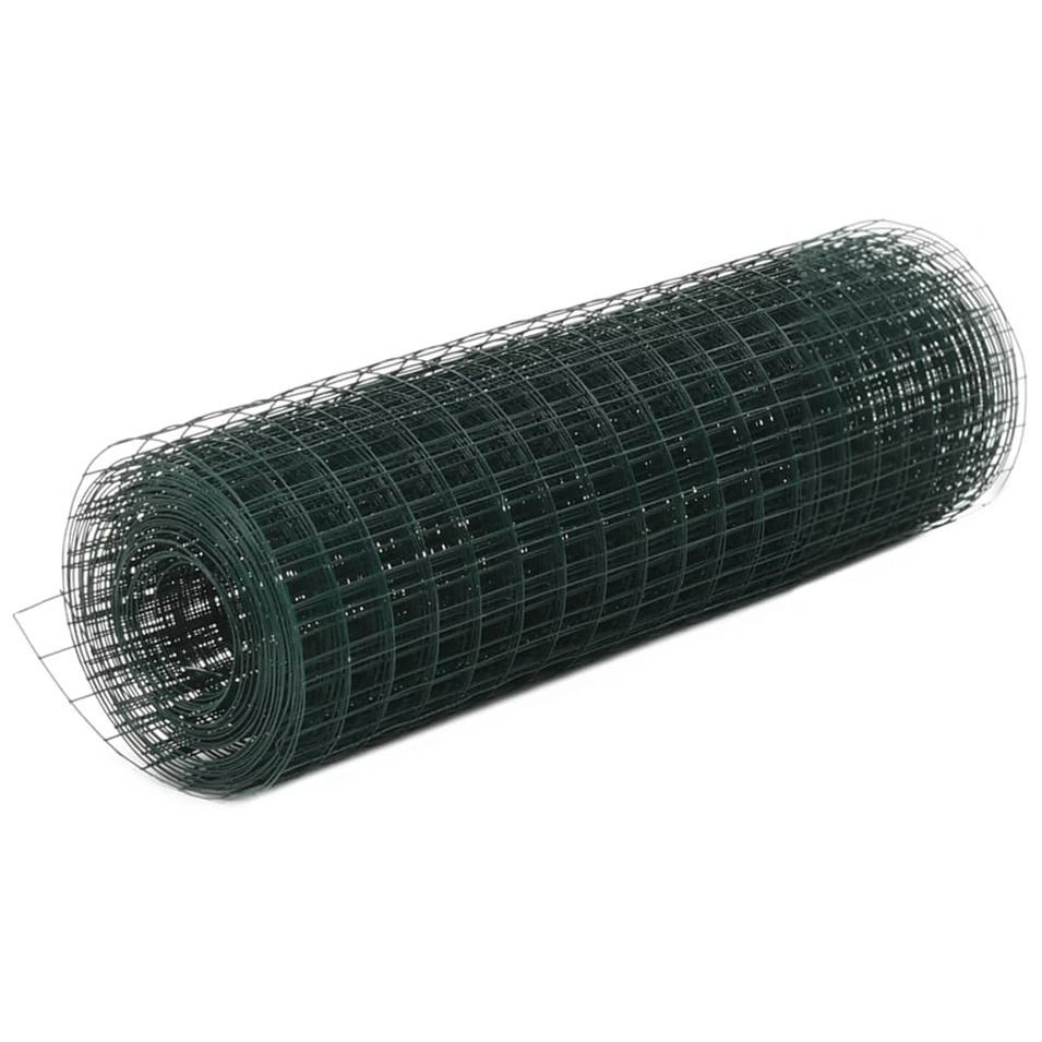 Grillage Acier avec revêtement en PVC 25x0,5 m Vert 3 - Photo n°1