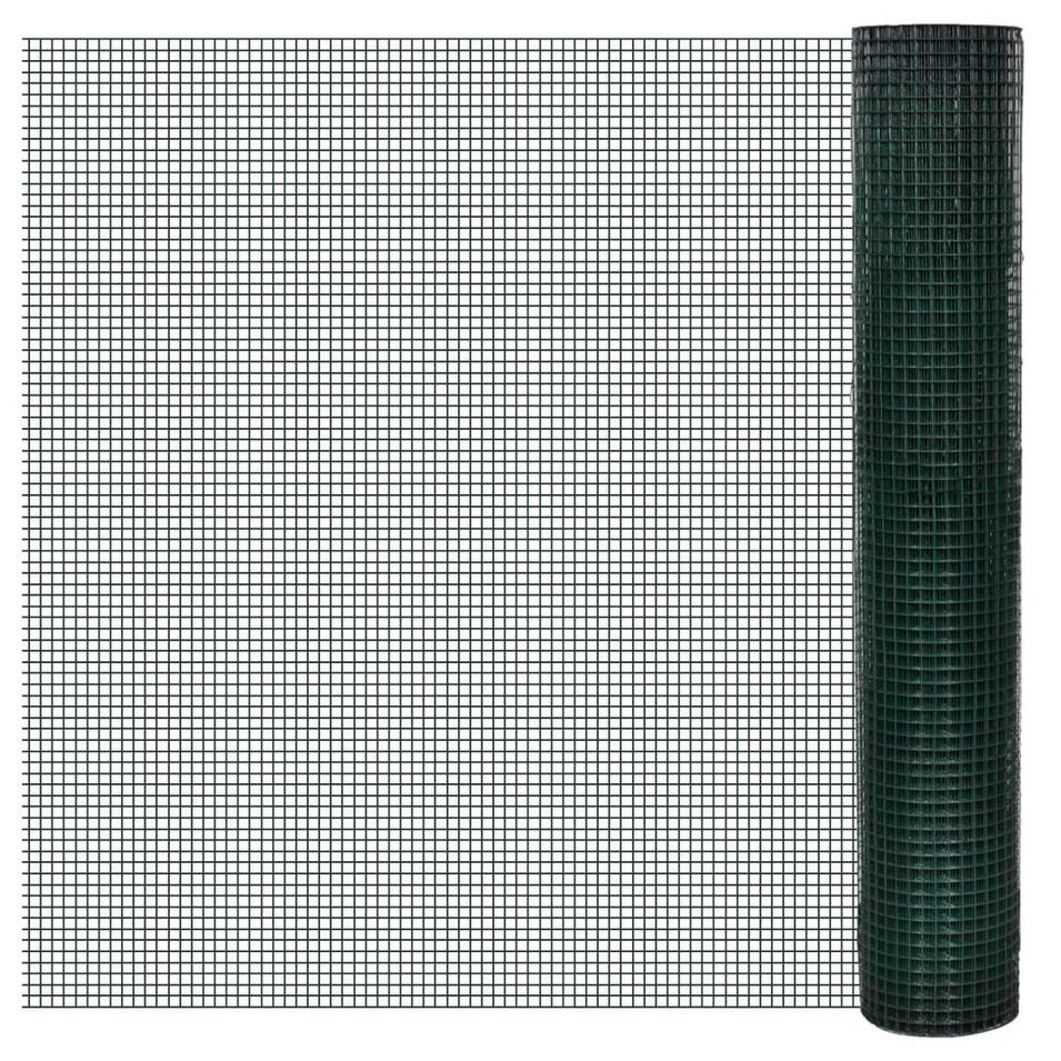 Grillage Acier galvanisé et revêtement en PVC 25 x 1 m Vert 3 - Photo n°1