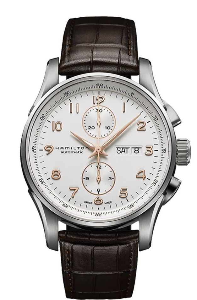 Hamilton Jazzmaster Maestro Auto Ss White Dial - Brown Strap H32766513 - Photo n°1