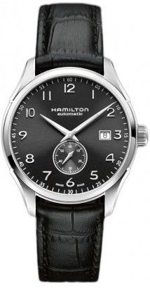 Hamilton Jazzmaster Maestro Small Second Ss Black Dial Black Leather Strap H42515735 - Photo n°1