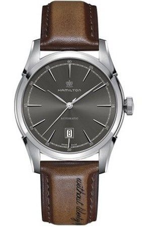 Hamilton Spirit Of Liberty Anthracite - Brown Leather H42415591 - Photo n°1